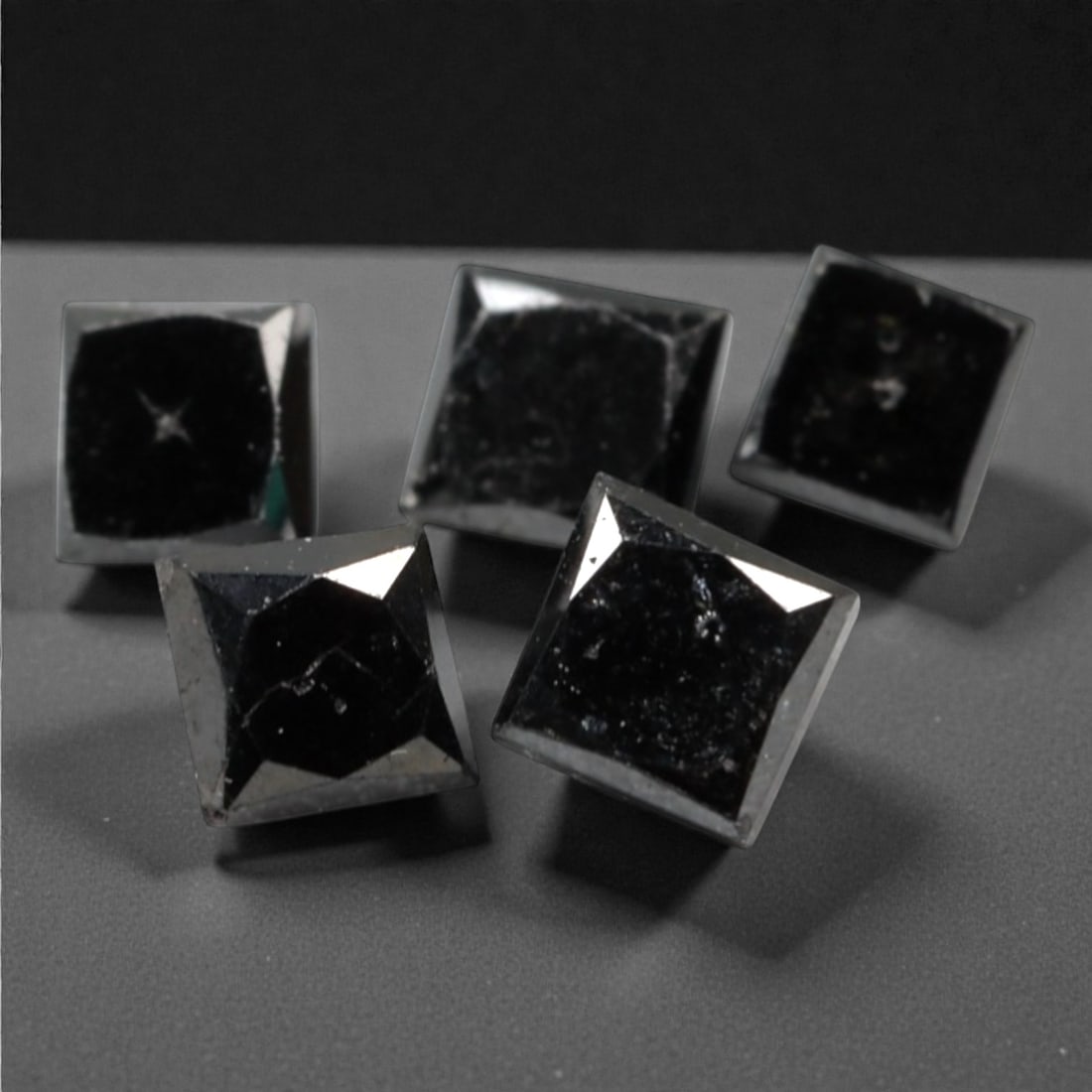 0.88 Carats Black Diamond Parcel - Princess Cut, 237A (1 of 1)