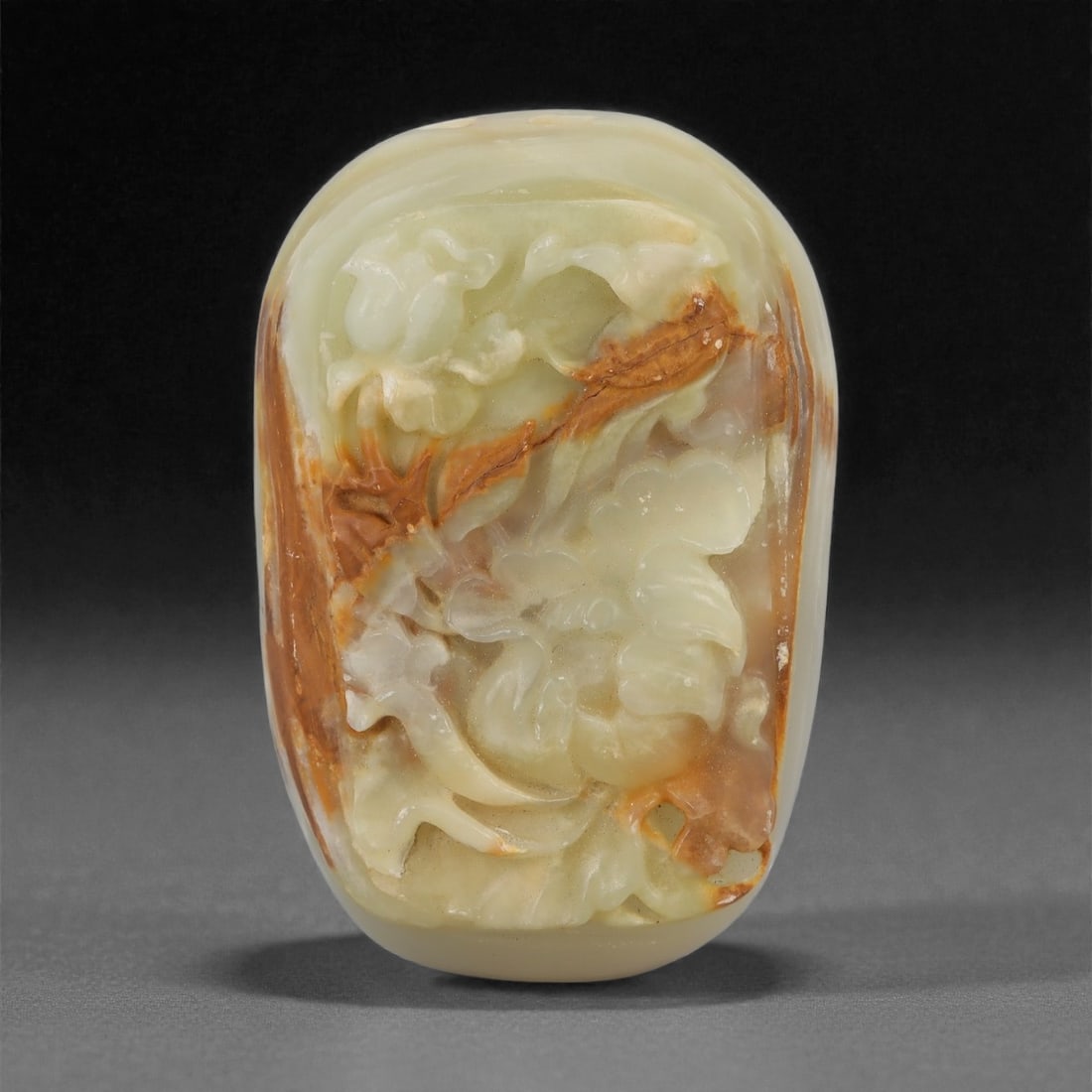 A Chinese Hardstone Pebble Landscape Carving, 20th Century, 65YB (1 of 2)