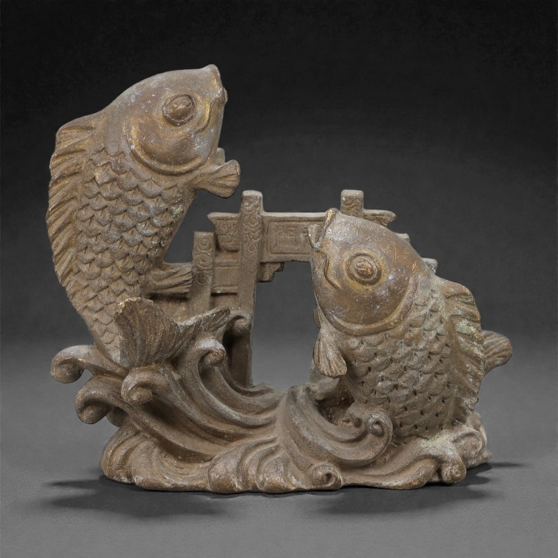 A Chinese Bronze Fish Group Display, 20th Century, 18FH (1 of 2)