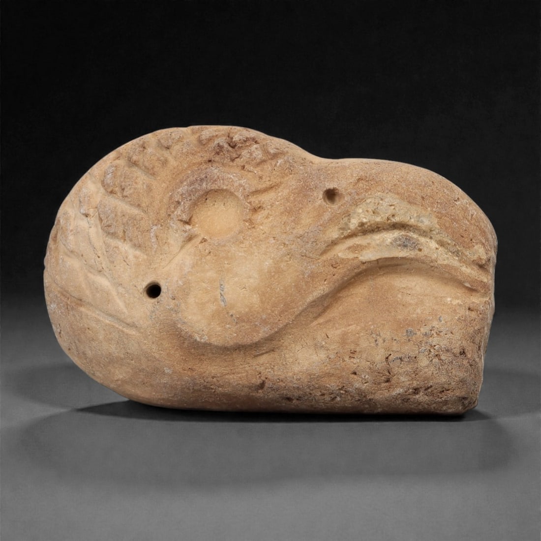 A Pre-Columbian Stone Zoomorphic Pendant, 10th-15th Century, 47FM (1 of 2)