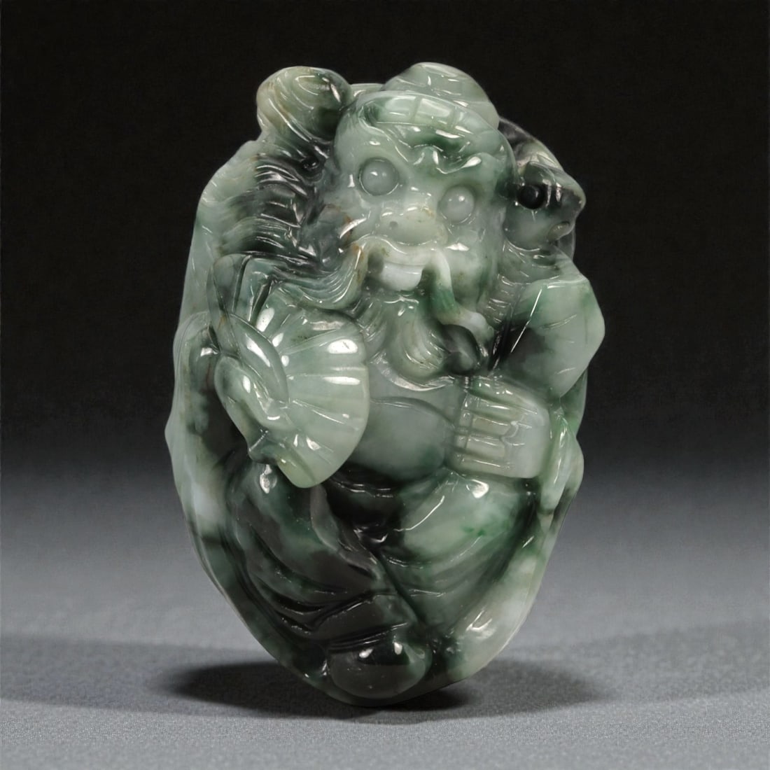 A Chinese Jadeite Jade Figural Pendant, 20th Century, 85FB (1 of 2)