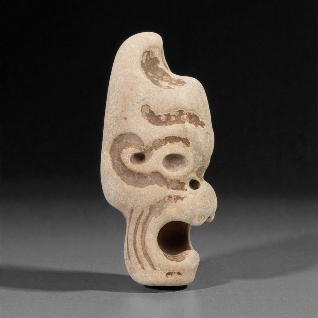 A Pre-Columbian Stone Head, 10th-15th Century, 85FL (1 of 2)