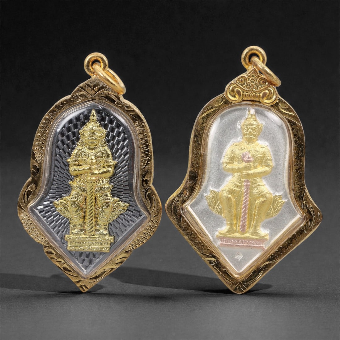 A Pair of Thai Guardian Deity Amulets, 20th Century, 94FM (1 of 1)