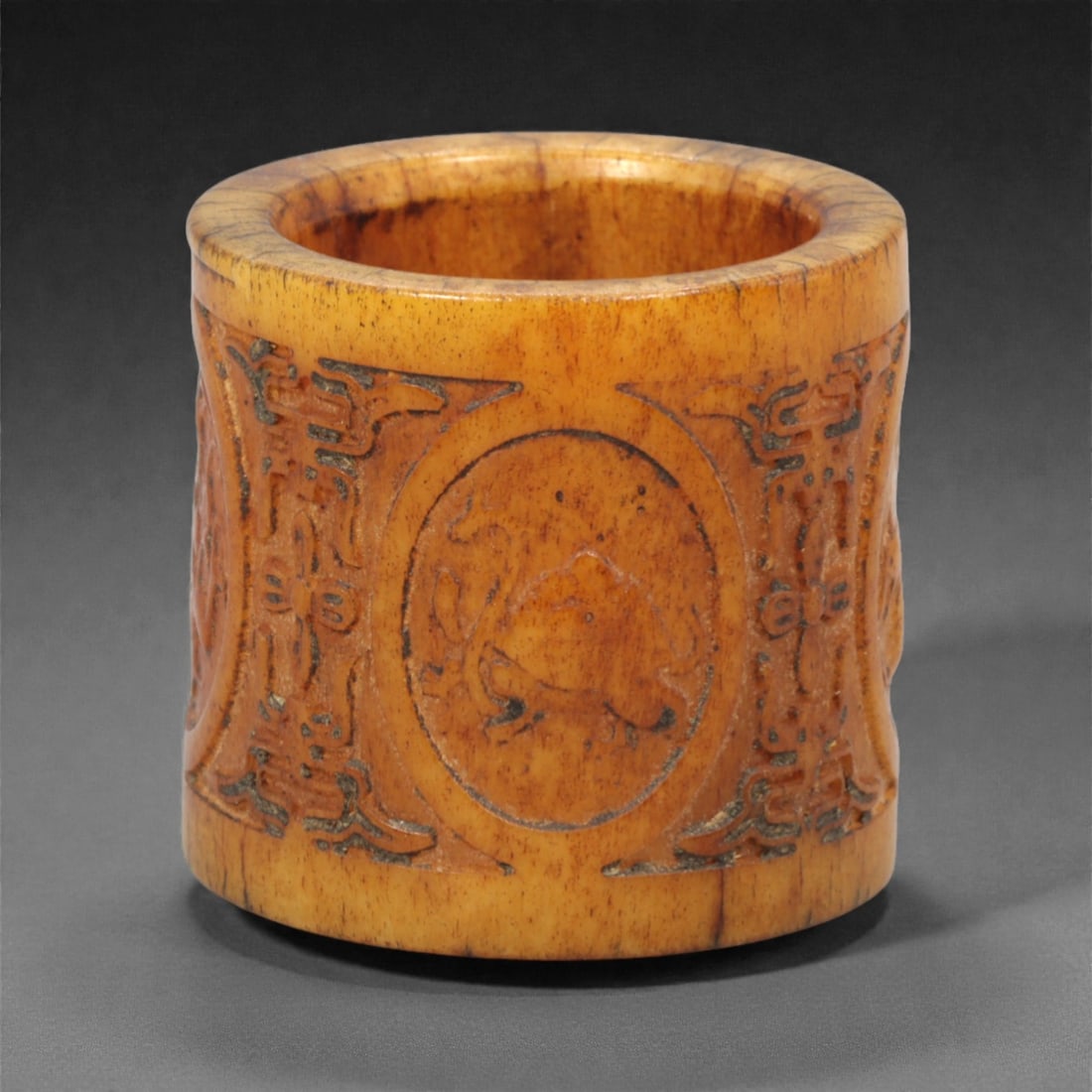A Chinese Bone Thumb Ring, 20th Century, 77FH (1 of 3)