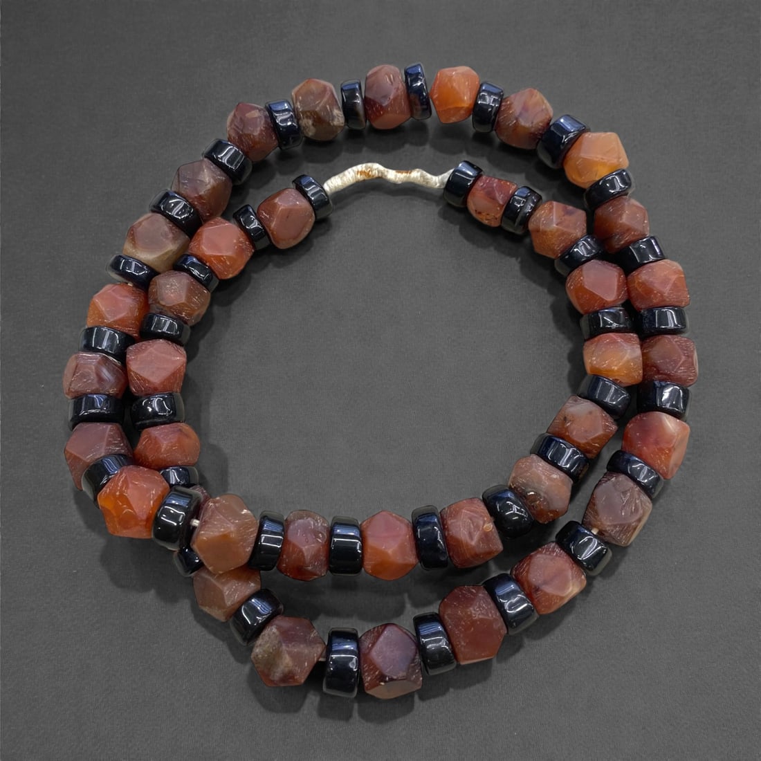 An Antique Near Eastern Carnelian & Glass Bead Necklace Strand, 19th Century, 315g, 33AA (1 of 1)