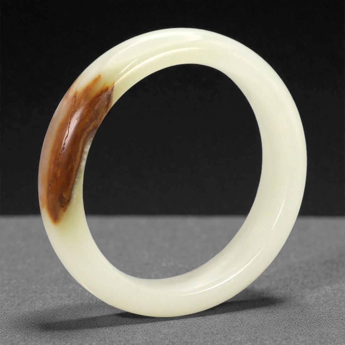 A Chinese Hetian Jade Bangle Bracelet, 20th Century, 44FK (1 of 1)