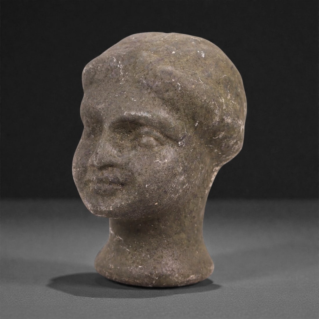 A Roman Stone Head Bust, 1st-3rd Century CE, 66FL (1 of 3)