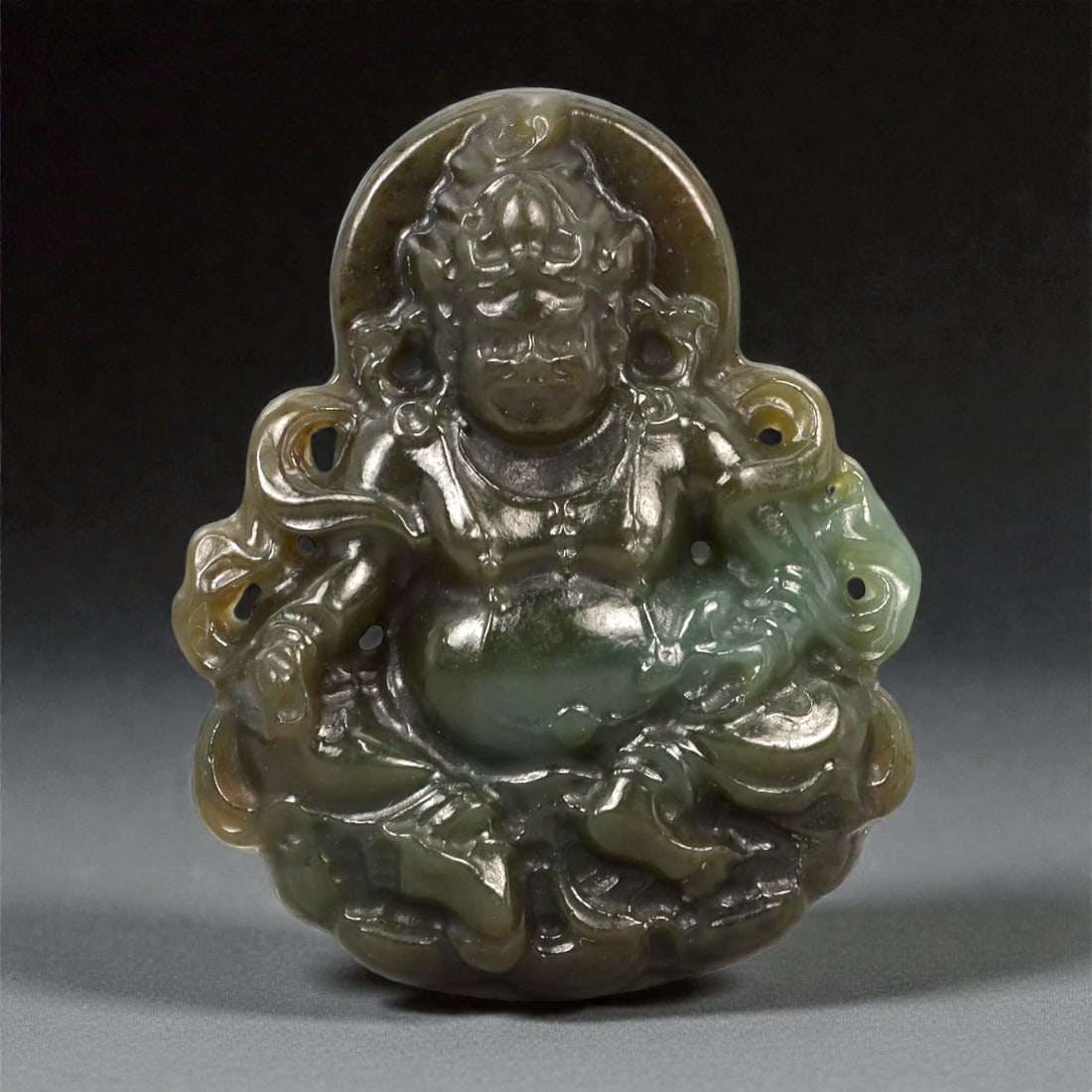 A Chinese Nephrite Jade Figure of Budai, 20th Century, 44FA (1 of 2)