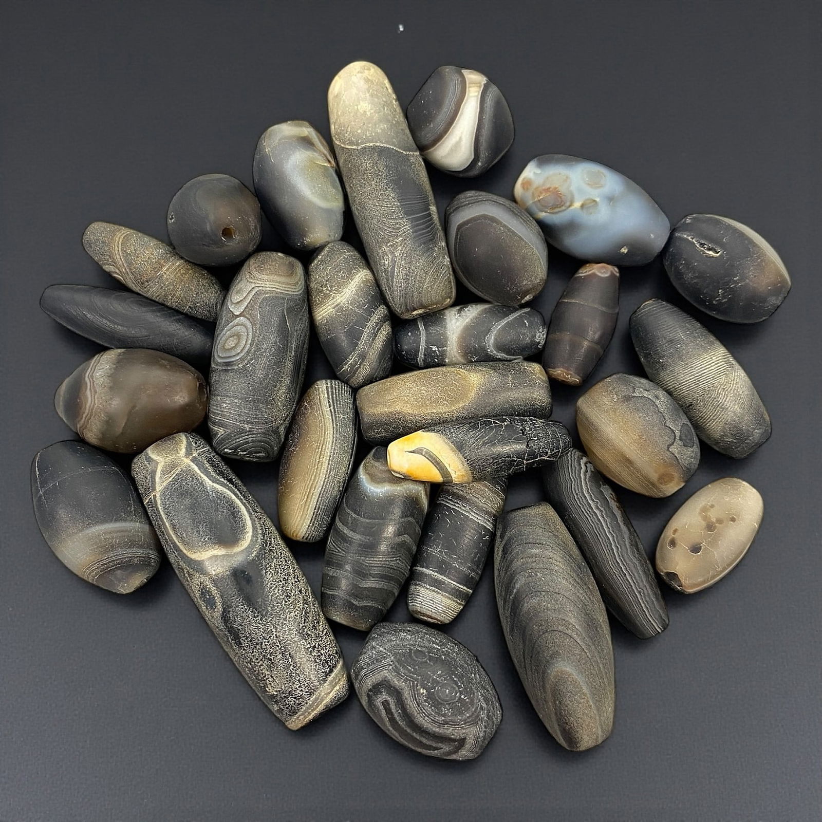 A Group of Himalayan Agate Beads, Medieval Period, 85V (1 of 1)