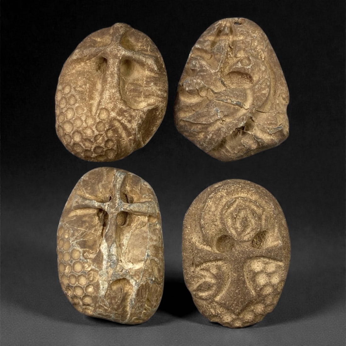 A Group of Four Christian Period Stone Carving Reliefs, 4th-7th Century, 51FM (1 of 1)