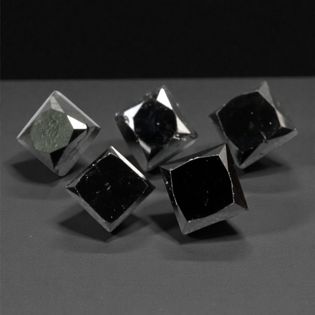 0.97 Carats Black Diamond Parcel - Princess Cut, 238A (1 of 1)