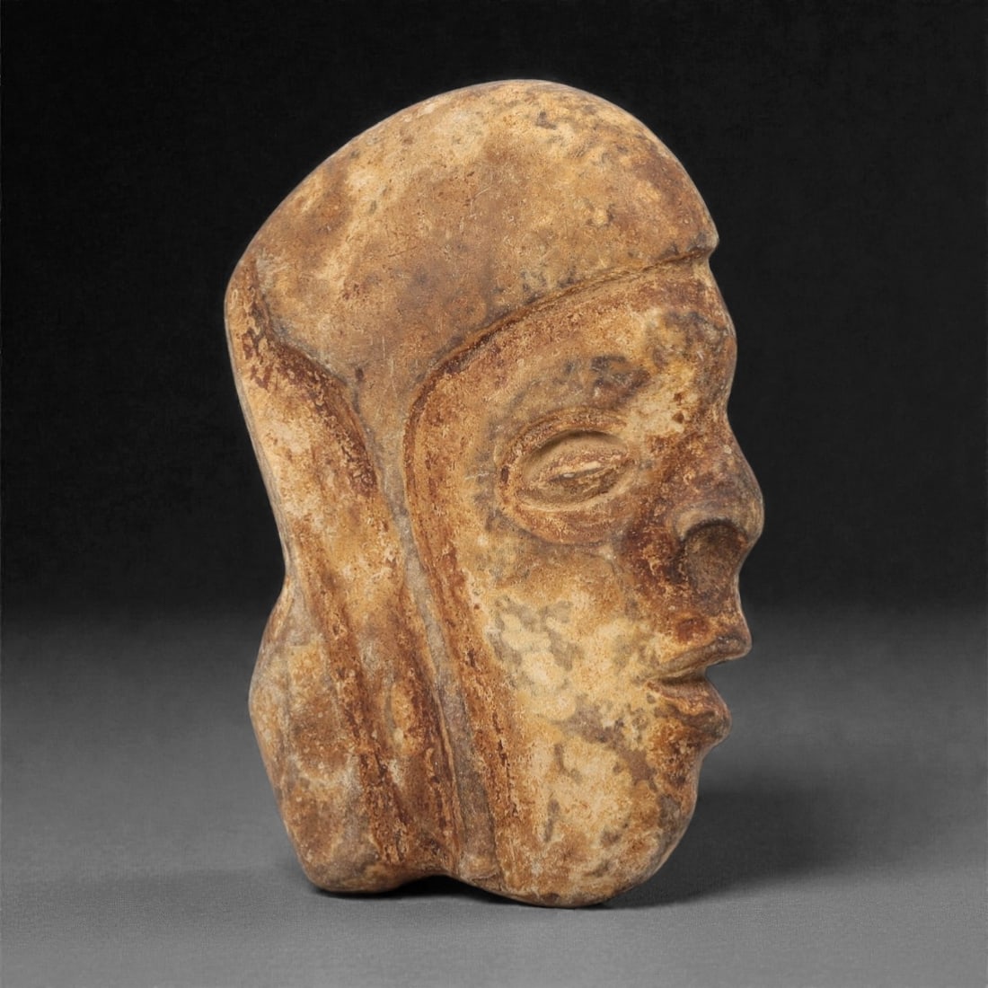 A Pre-Columbian Stone Head, 10th-15th Century, 42FM (1 of 2)