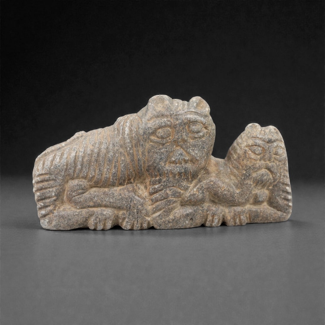 A Near Eastern Stone Lion Group, 3rd-2nd Millennium BCE, 92FL (1 of 2)