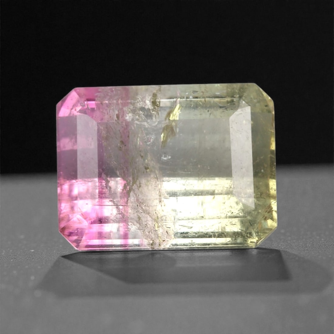 2.88 Carats Certified Bi-Color Pink Yellow Brazilian Tourmaline - 9.5x7.4mm, 66XK (1 of 2)