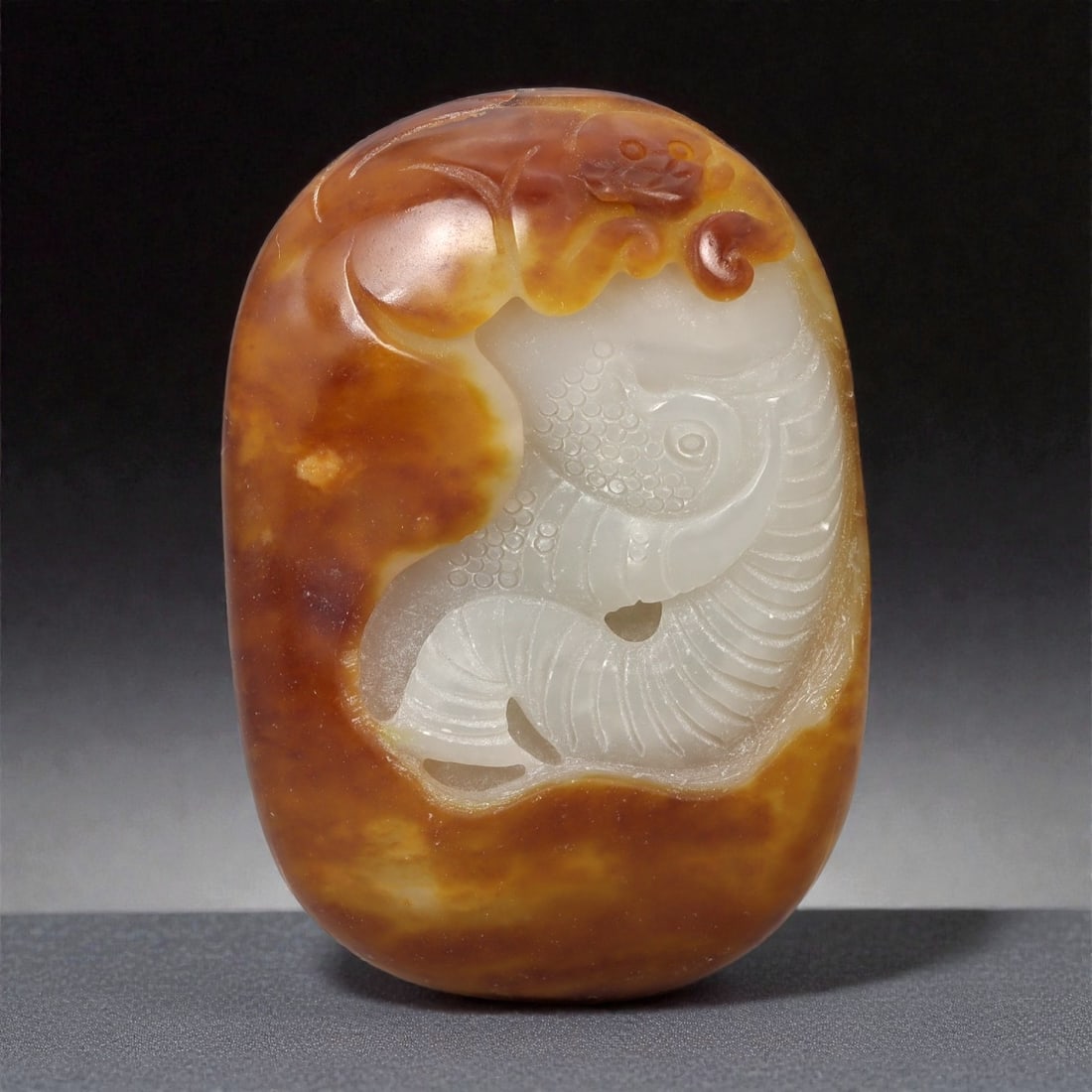 A Chinese Nephrite Jade Elephant Plaque, 20th Century, 24FD (1 of 2)