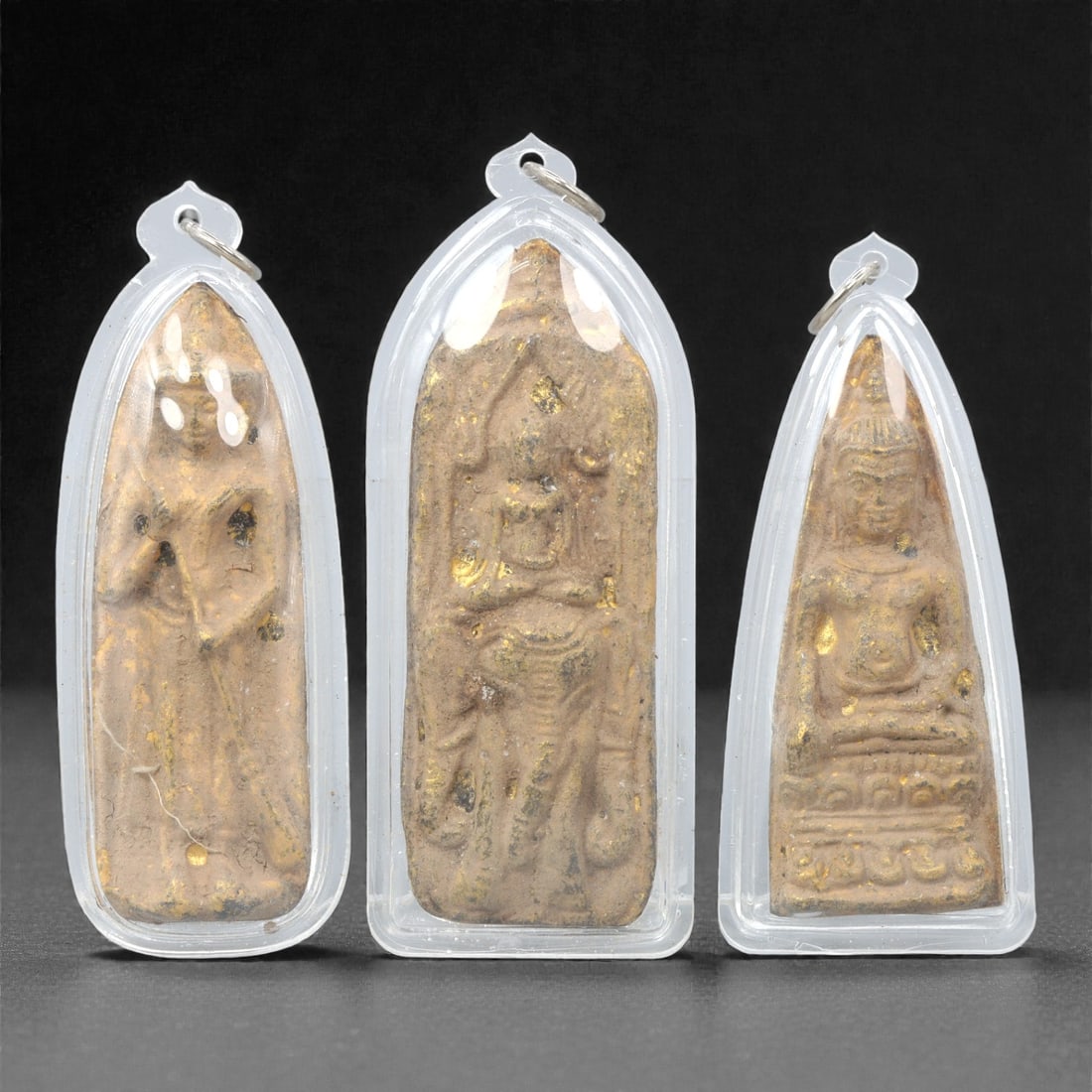 A Group of Thai Clay Buddhist Amulets, 20th Century, 22ZG (1 of 2)