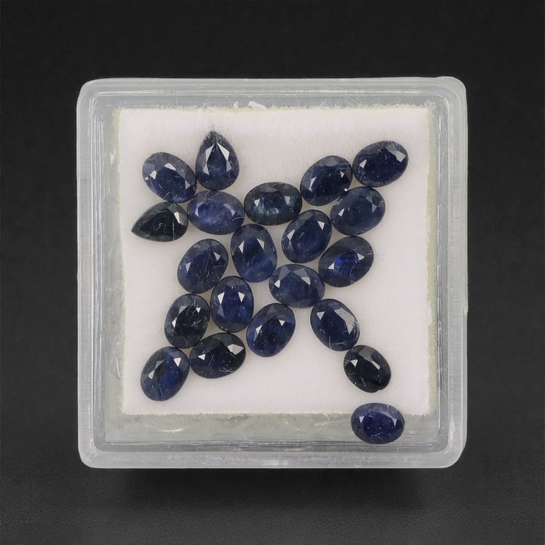4.94 Carats Deep Royal Blue Sapphire Parcel - Natural Australian Stones, 36XL: This curated parcel of 4.94 carats of loose sapphires captivates with a spectrum of deep royal blue hues, ranging from velvety midnight tones to vivid, saturated shades that catch the light with every