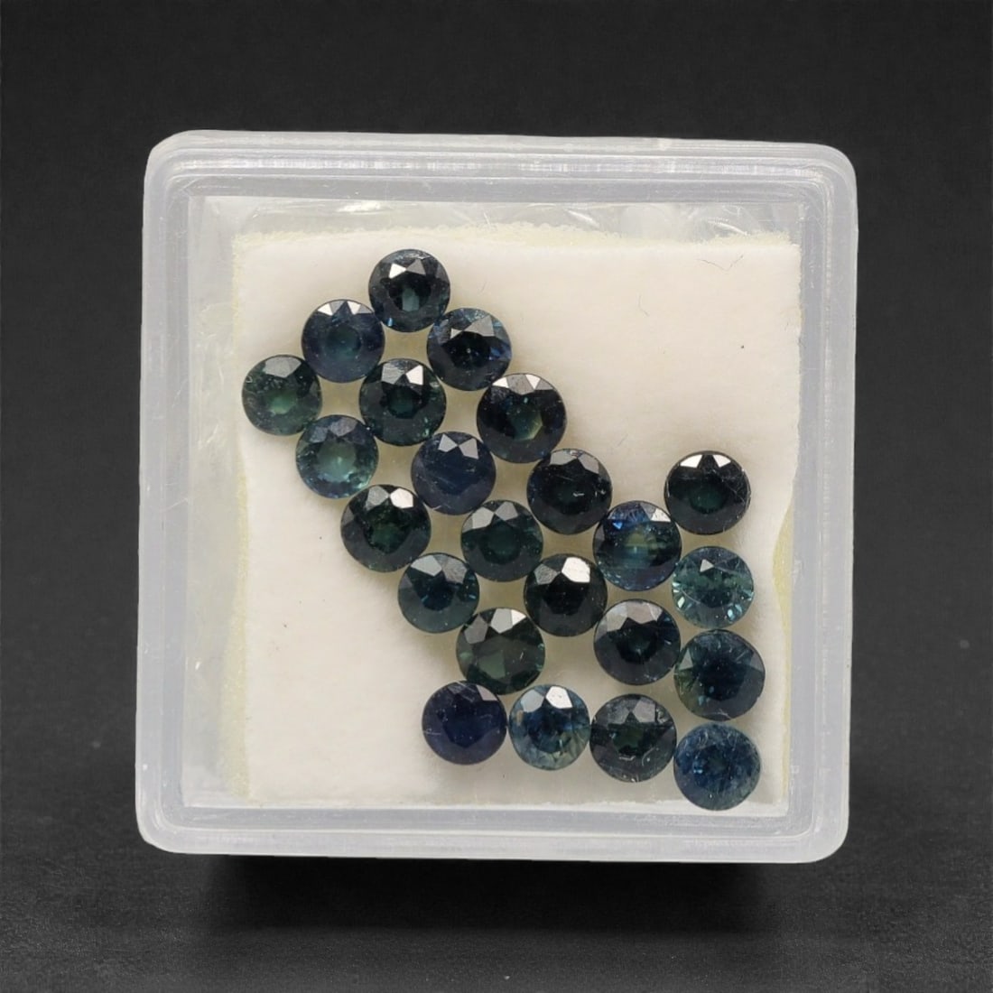5.65 Carats Teal-Blue Parti Sapphire Parcel - Natural Australian Stones, 72XK: This captivating parcel of parti sapphires showcases a mesmerizing spectrum of teal and deep blue hues, with subtle green undertones that shift and glow under changing light. Each round, faceted stone
