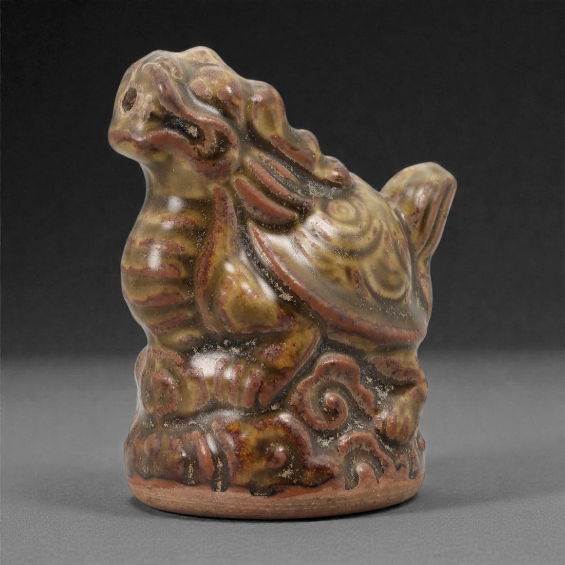 A Chinese Glazed Ceramic Bixi Figure, 20th Century, 78FG (1 of 3)