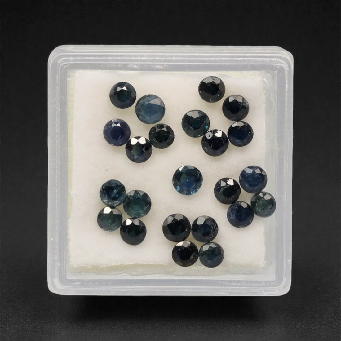 4.24 Carats Teal-Blue Parti Sapphire Parcel - Natural Australian Stones, 89XK: This refined parcel of parti sapphires features a harmonious blend of deep teal, forest green, and rich blue tones, with subtle color zoning that shifts gently under light. Each round, faceted stone e