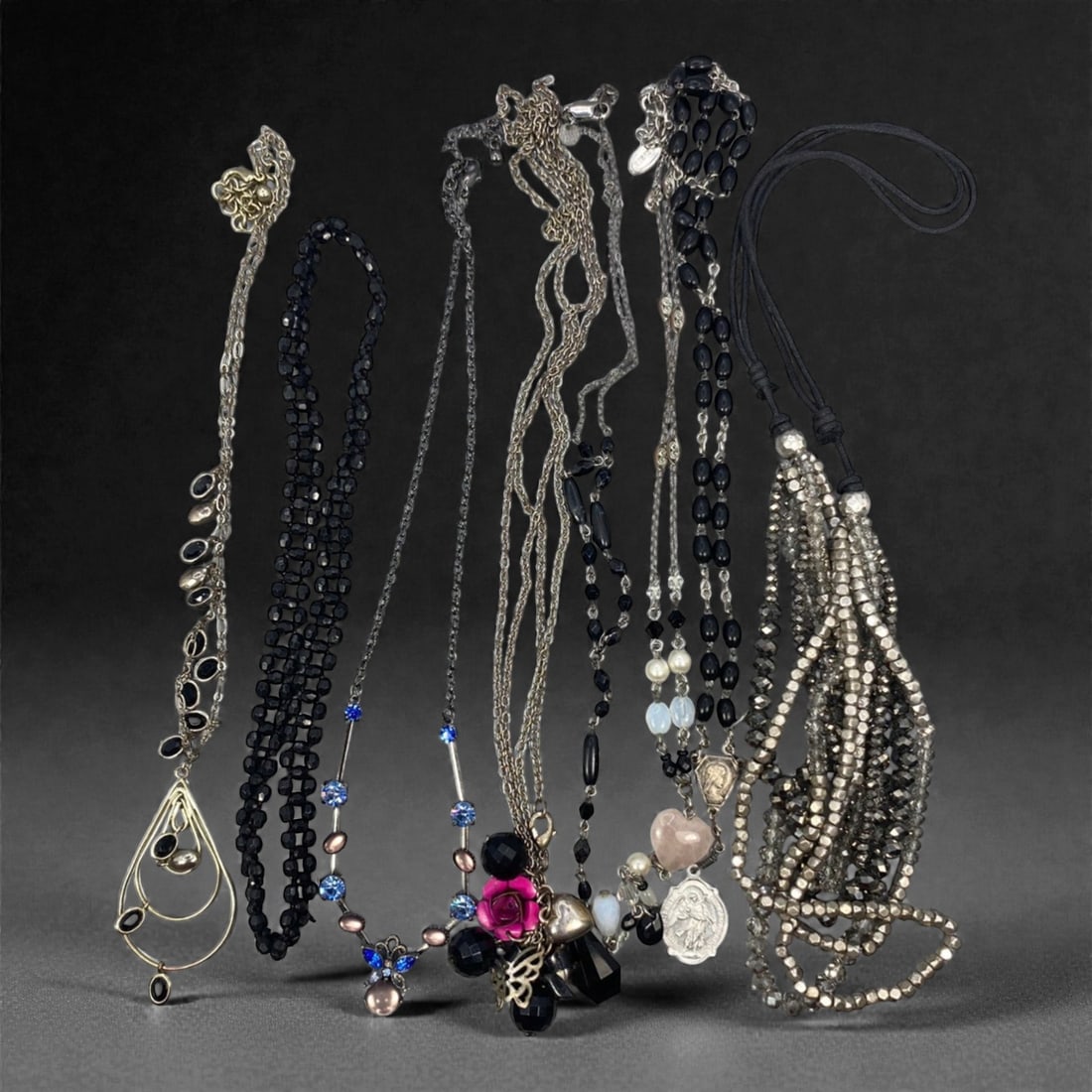 An Estate Lot of Eight Necklaces, Late 20th Century, 57FK (1 of 1)