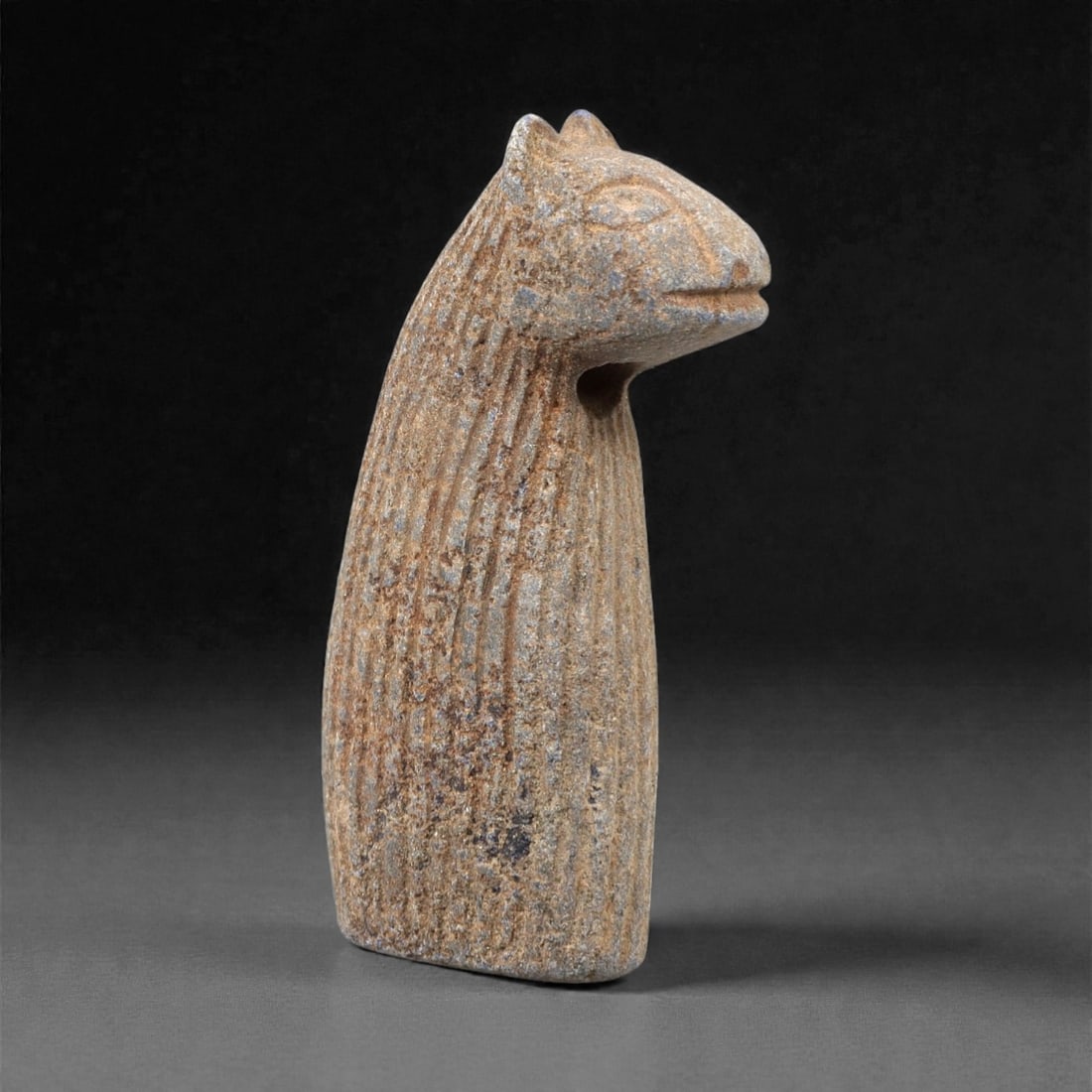 An Ancient Near Eastern Stone Horse Bust Amulet, 2nd-1st Millennium BCE, 34FL (1 of 2)