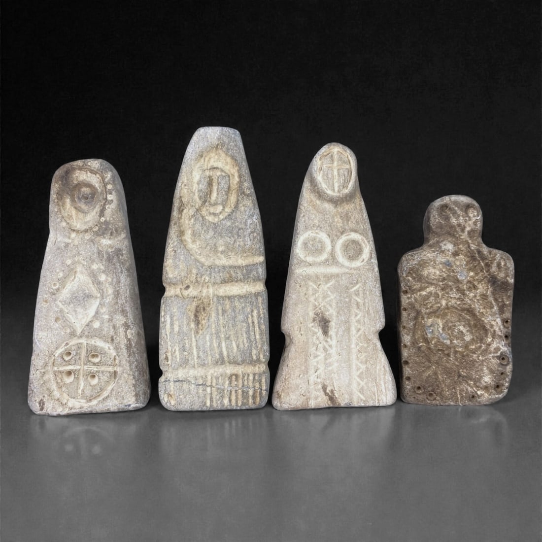 A Near Eastern Stone Idol Group, Medieval Period, 68Z (1 of 1)