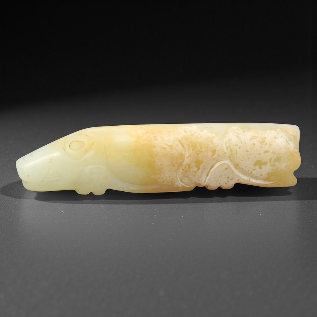 A Chinese Hetian Jade Zoomorphic Ornament, 20th Century, Ancient Style, 71FH (1 of 2)