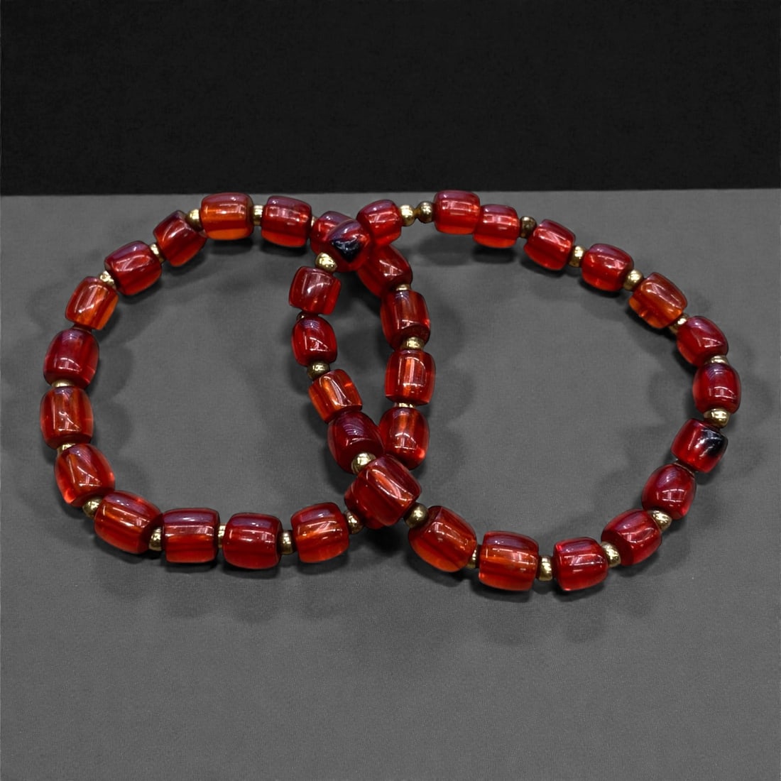 A Group of Two Amber Beaded Bracelets, 20g, 78AA (1 of 1)