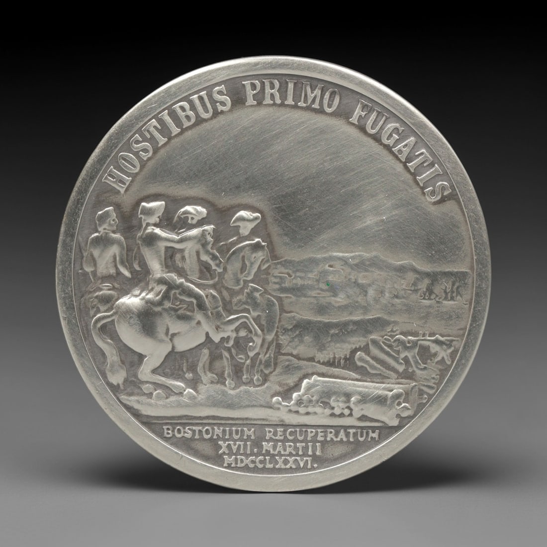 UNITED STATES: Revolutionary Legacy - George Washington Medal, 1776, 38mm, 48ZJ: This medal, struck to honor General George Washington, commemorates the pivotal evacuation of British forces from Boston on March 17, 1776-a defining early victory of the American Revolution. The obve