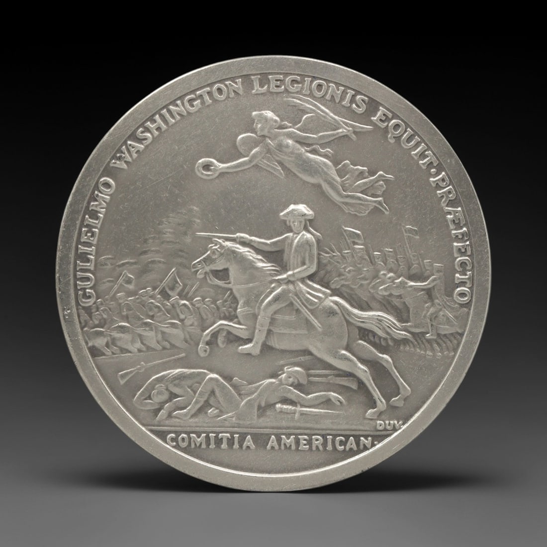 UNITED STATES: Revolutionary Valor - William Washington Medal, 1781, 38mm, 49ZJ: This medal, struck to honor Lieutenant Colonel William Washington, commemorates his heroic cavalry charge at the Battle of Cowpens on January 17, 1781, a pivotal moment in the American Revolution's So