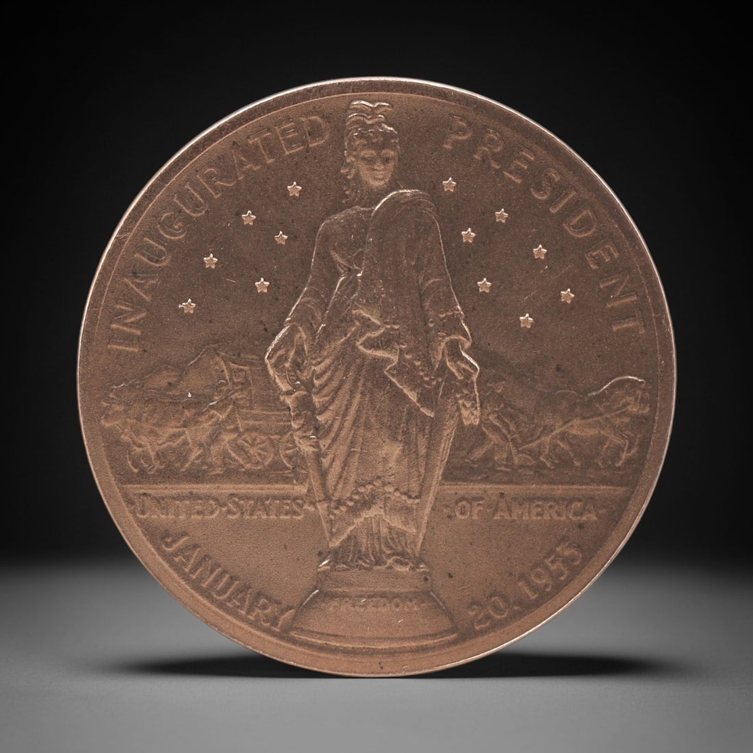 UNITED STATES: Presidential Inauguration - Dwight D. Eisenhower Inaugural Bronze Medal, 1953, 37ZJ (1 of 2)