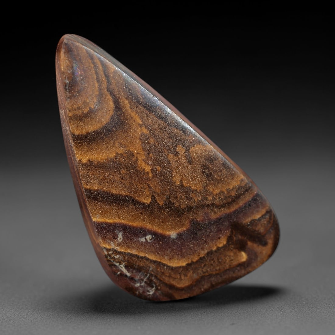 14.84ct Boulder Opal Cabochon - Banded Landscape Matrix Specimen, 58XM (1 of 2)