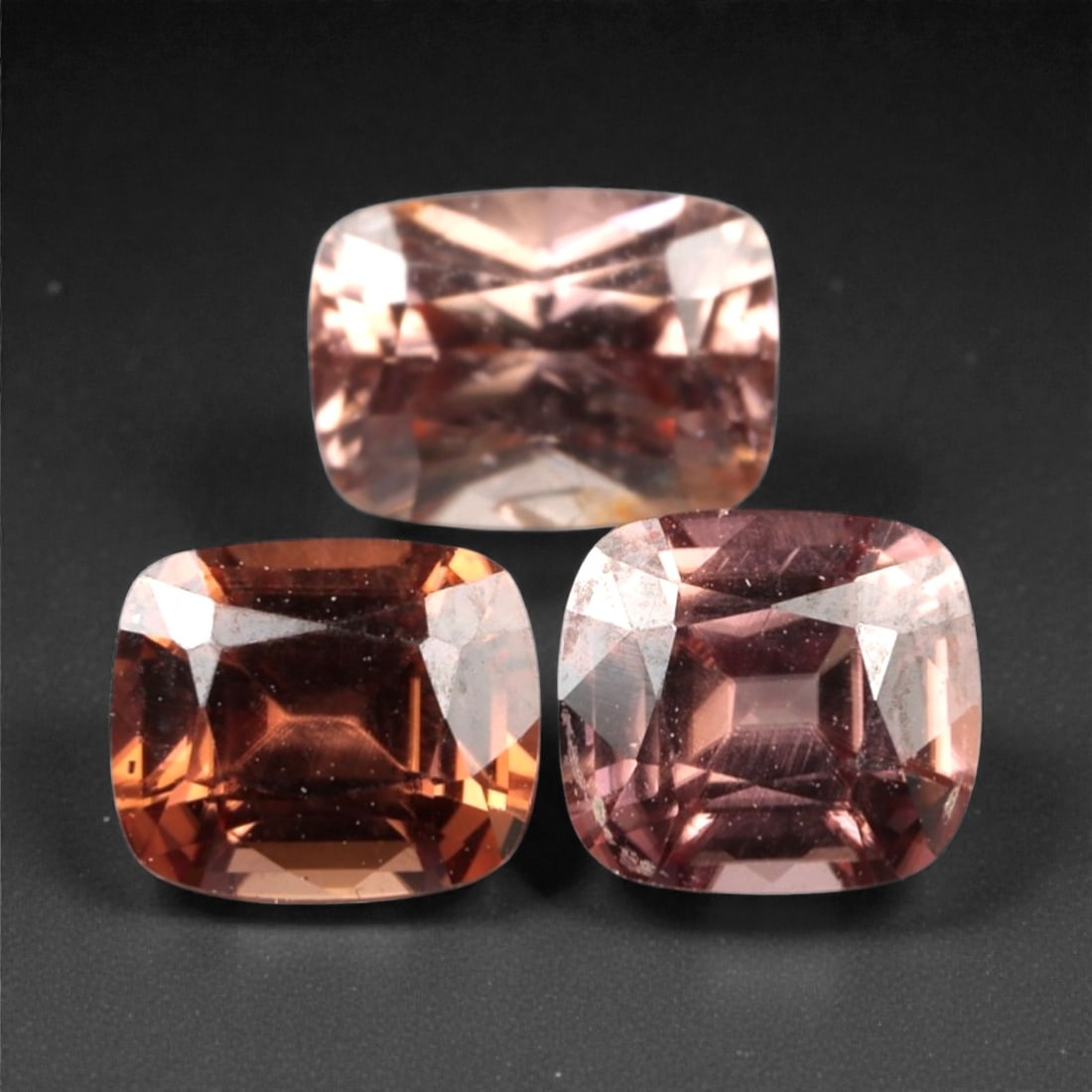 3.22 Carats Peach and Brown Zircon Selection - Natural Cambodian Stones, 319A (1 of 1)