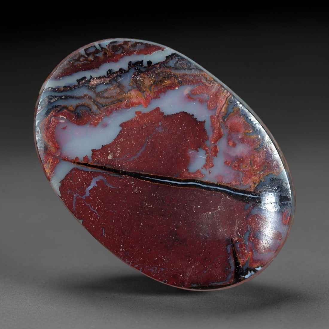 7.63ct Boulder Opal Cabochon - Landscape Matrix Pattern Specimen, 47XM (1 of 2)