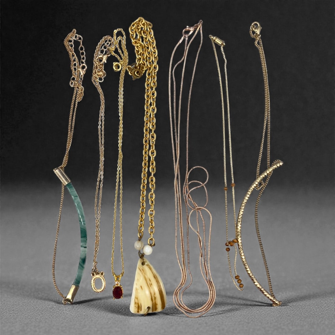 An Estate Lot of Seven Necklaces, Late 20th Century, 60FK (1 of 1)