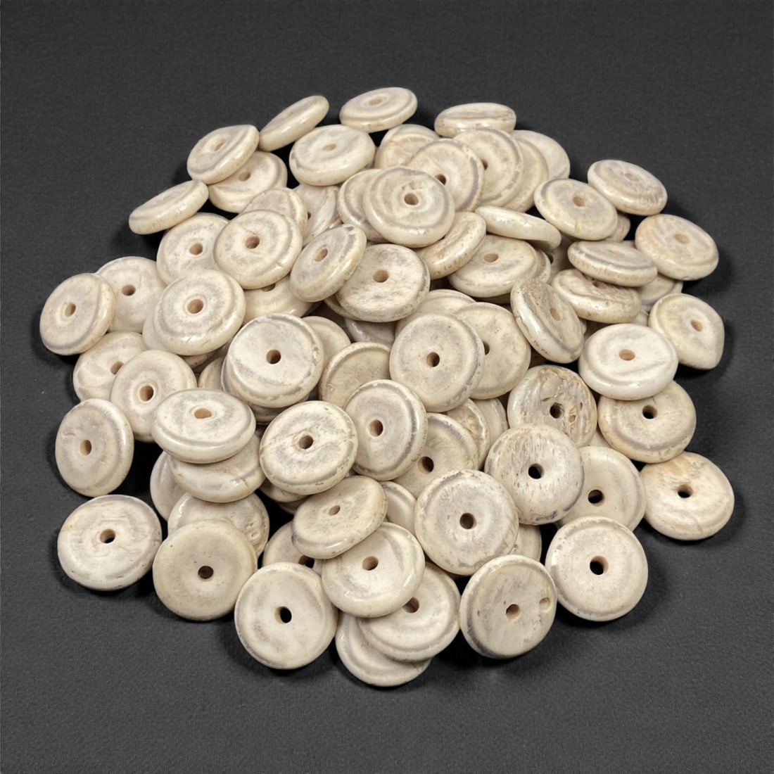 A Lot of Tibetan Bone Spacer Beads, 20th Century, 94S (1 of 1)