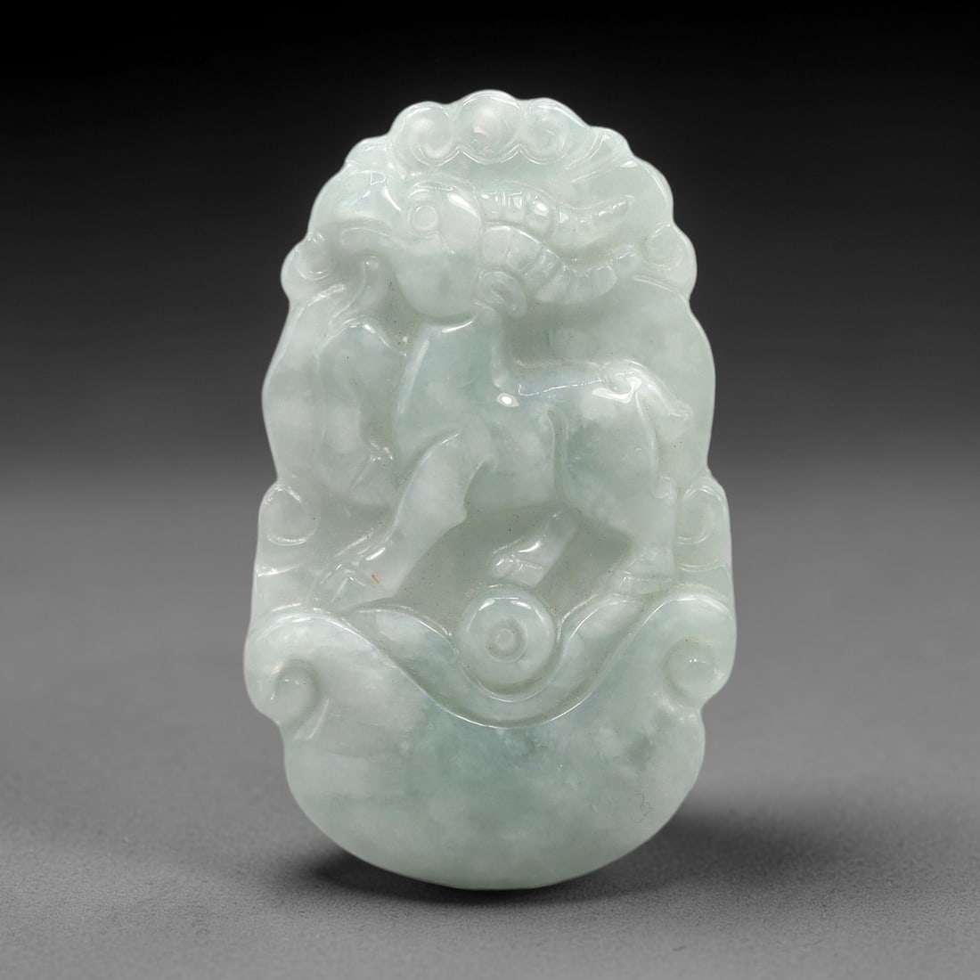 A Chinese Jadeite Ram Pendant, 20th Century, 98XL (1 of 2)