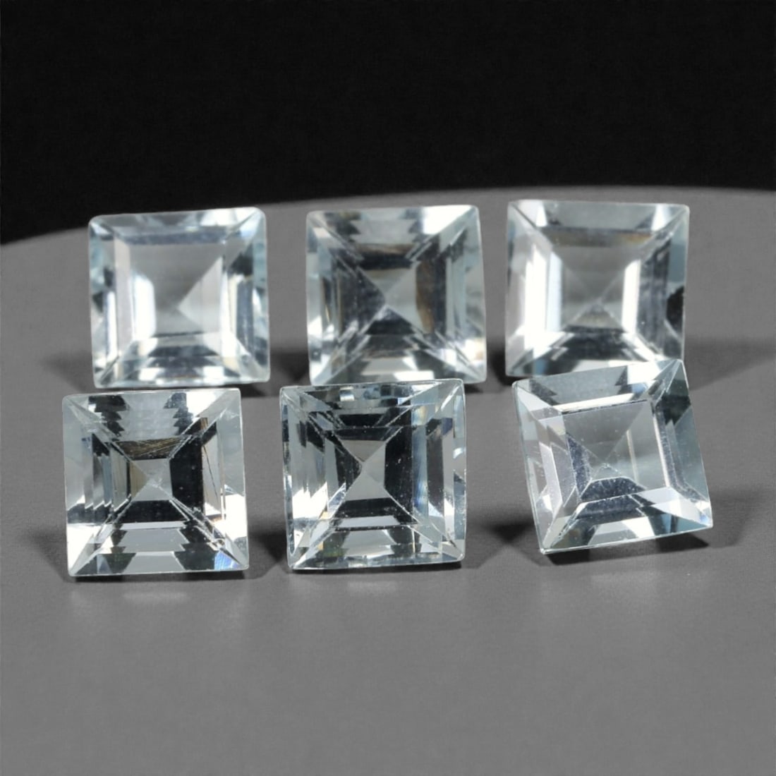 3.56 Carats Ice Blue Topaz Parcel - Natural Brazilian Princess Cut Stones, 30ZH (1 of 1)
