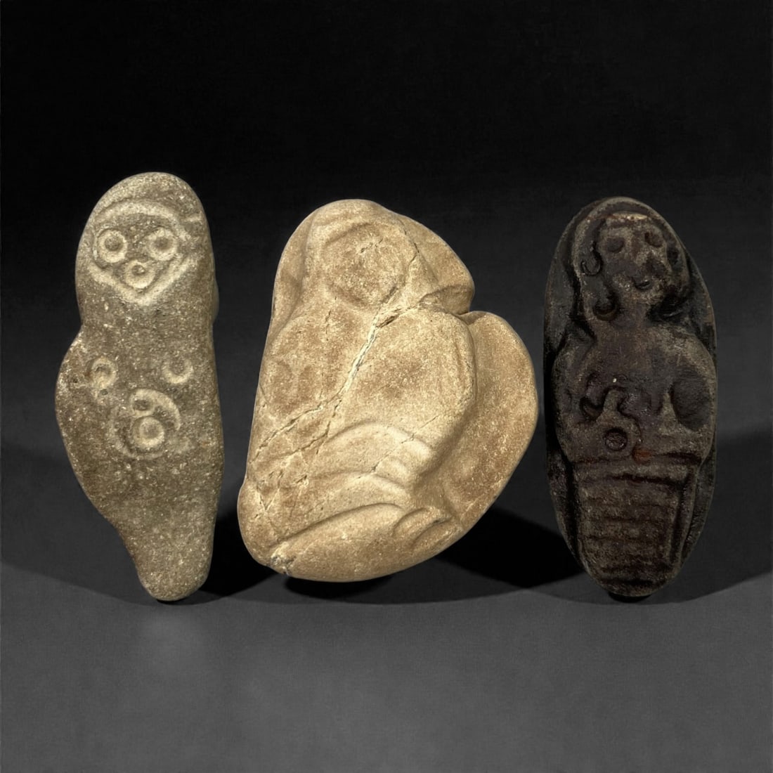 A Group of Three Christian Period Stone Carvings, 4th-7th Century, 13FN (1 of 1)