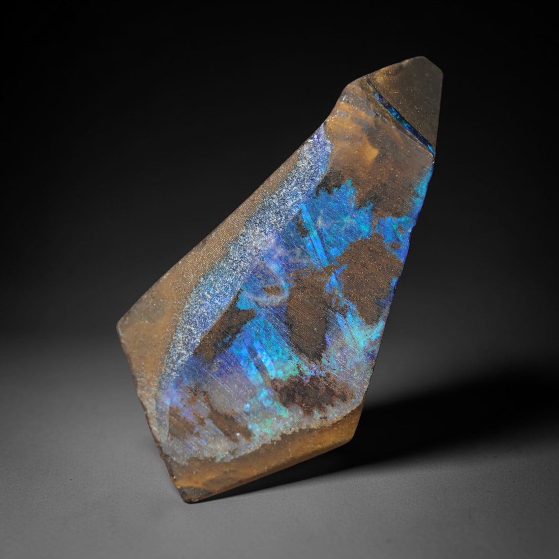 9.74ct Winton Boulder Opal Rough - Intense Blue Play-of-Color Specimen, 30XM (1 of 2)