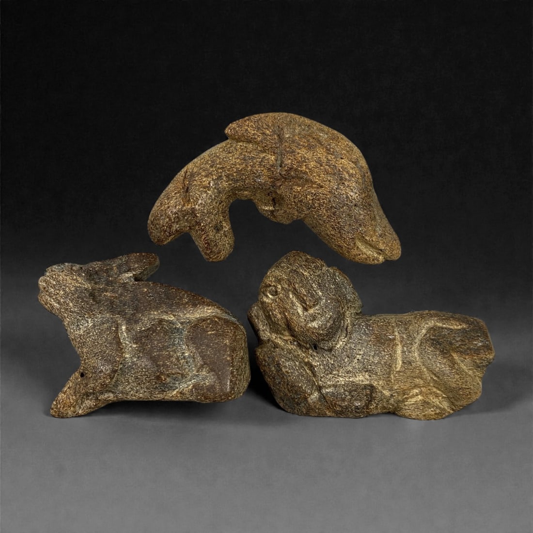 A Group of Three Near Eastern Zoomorphic Stone Effigies, 3rd-1st Millennium BCE, 11FN (1 of 1)