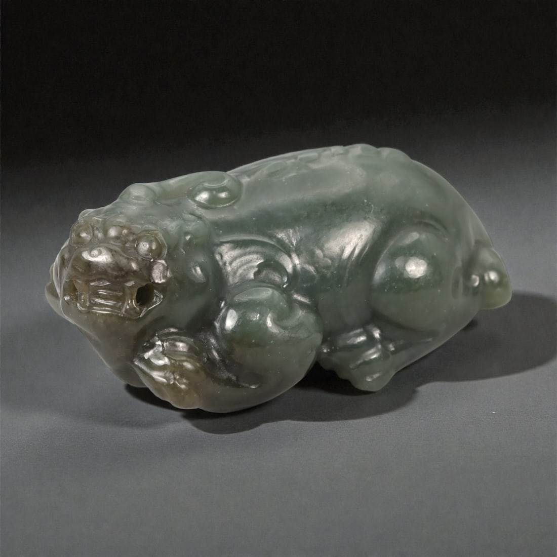 A Chinese Nephrite Jade Pixiu Figure, 20th Century, 65YA (1 of 3)