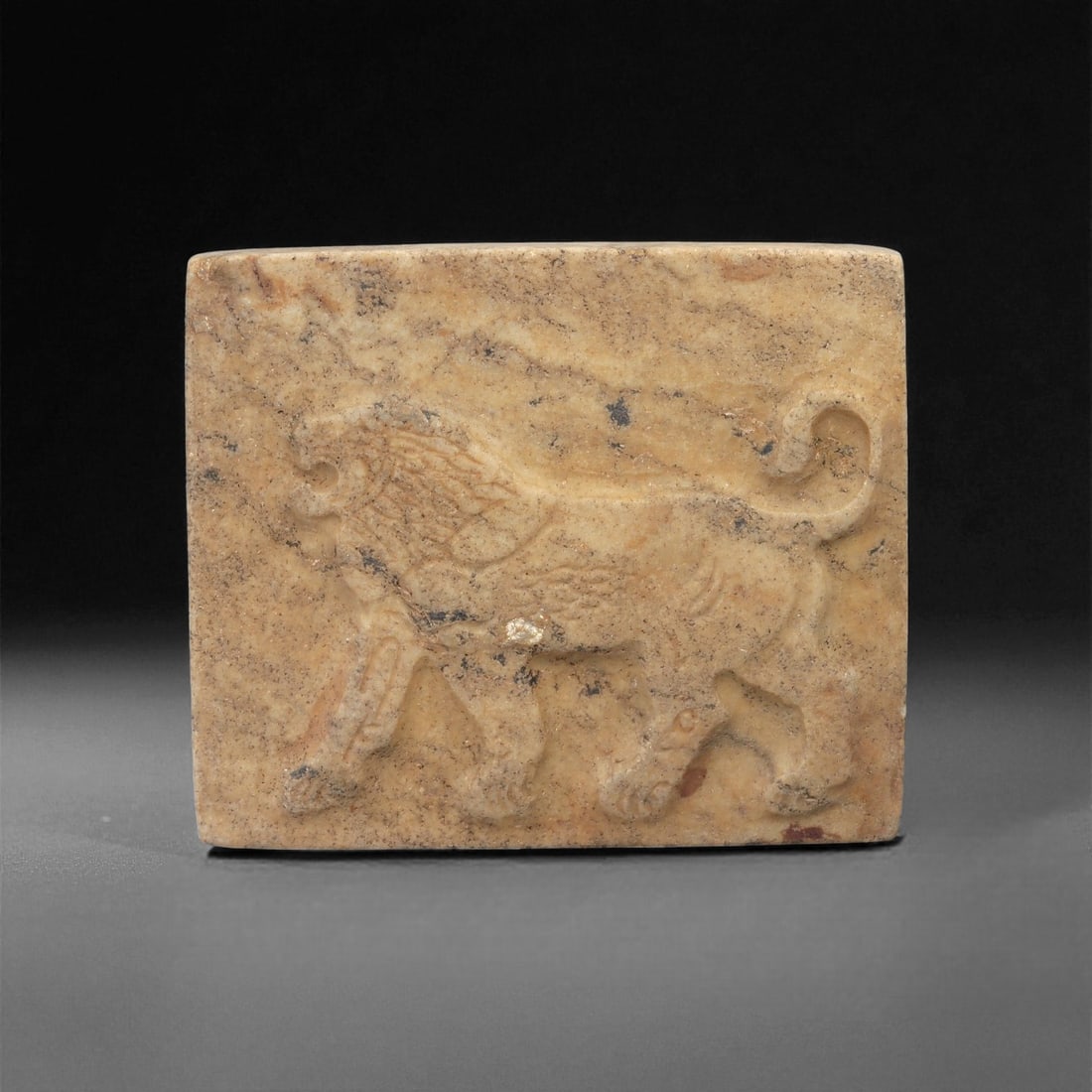 A Near Eastern Stone Plaque with Lion, Medieval Period, 43LE (1 of 2)