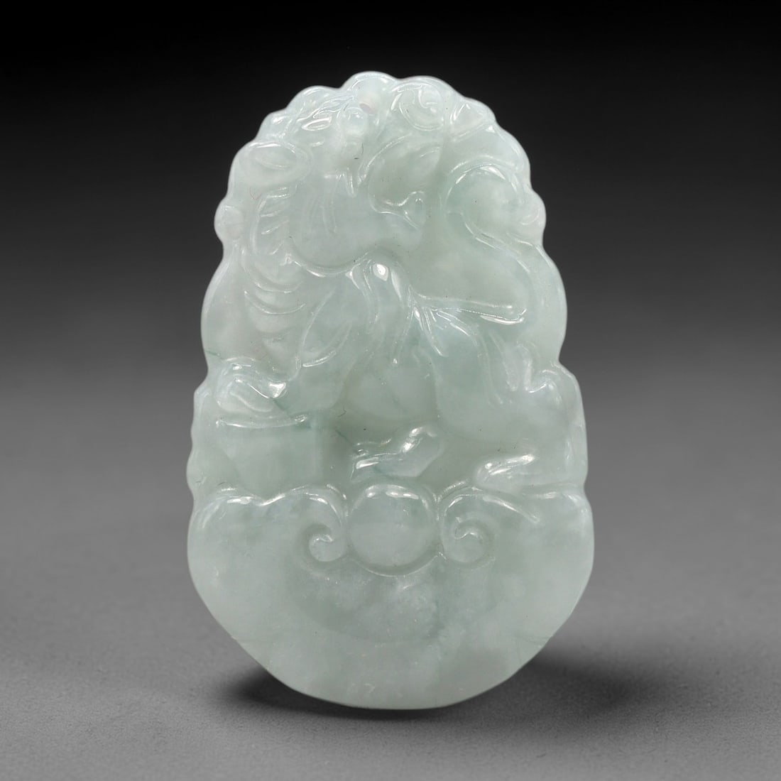 A Chinese Jadeite Jade Tiger Pendant, 20th Century, 91XL (1 of 2)