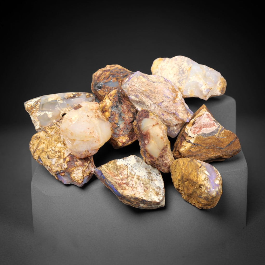 A Lot of Boulder Opal Rough Specimens, 59ZJ (1 of 1)