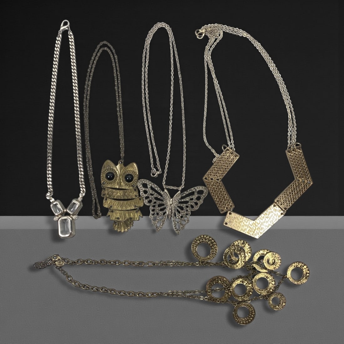 An Estate Lot of Five Necklaces, Late 20th Century, 56FK (1 of 1)