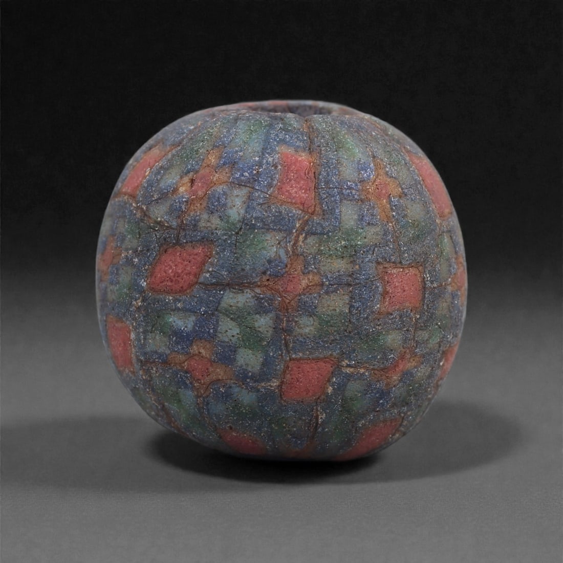 Ancient Glass Bead - Roman Mosaic Cane Ornament, 51J (1 of 2)