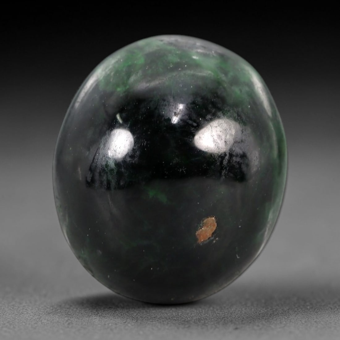20.48 Carats Dark Matrix and Green Vein Maw Sit Sit Jade Cabochon - Natural Burmese Stone, 26AB (1 of 1)