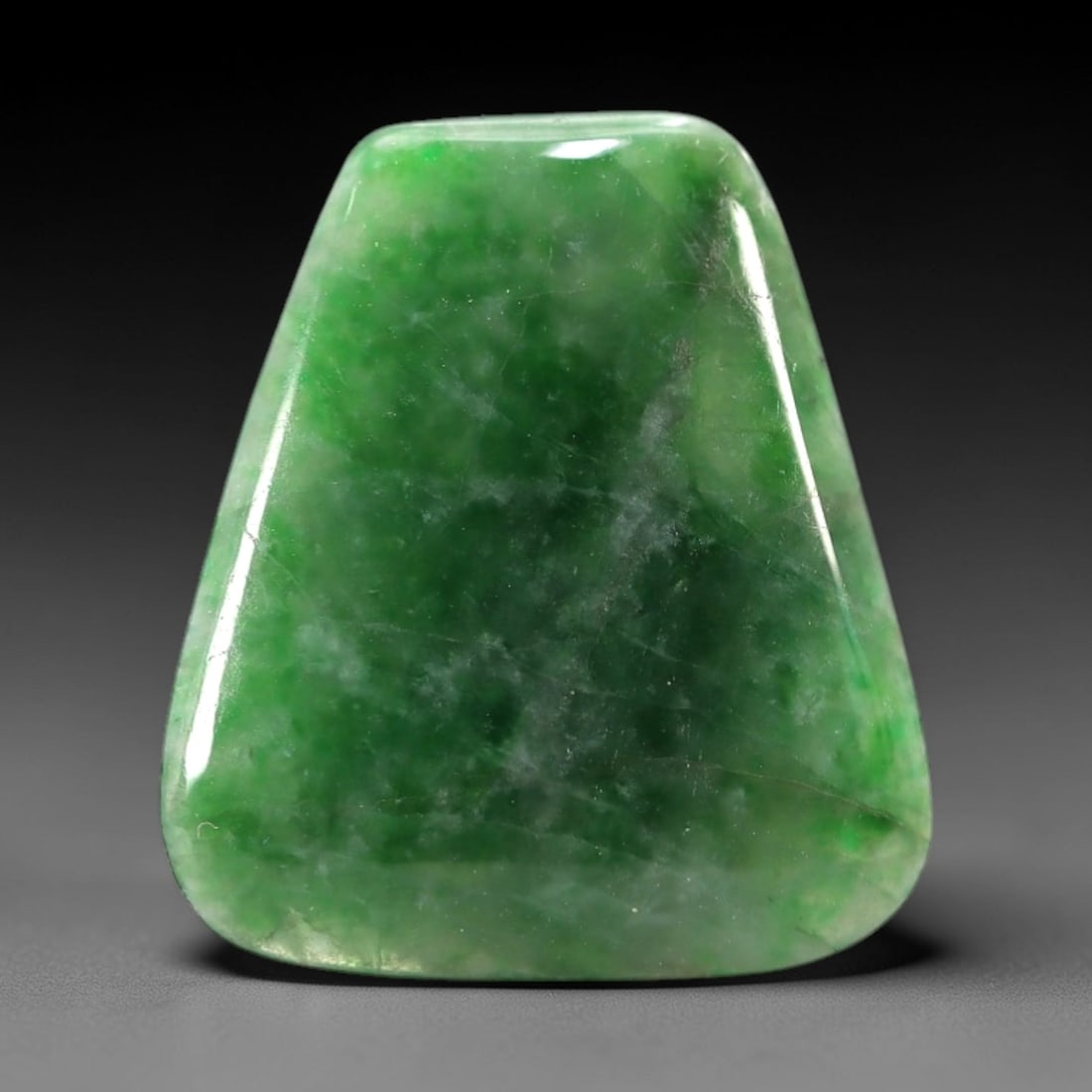 4.38 Carats Rich Green Jadeite Jade Cabochon - Natural Burmese Stone, 48AB (1 of 1)